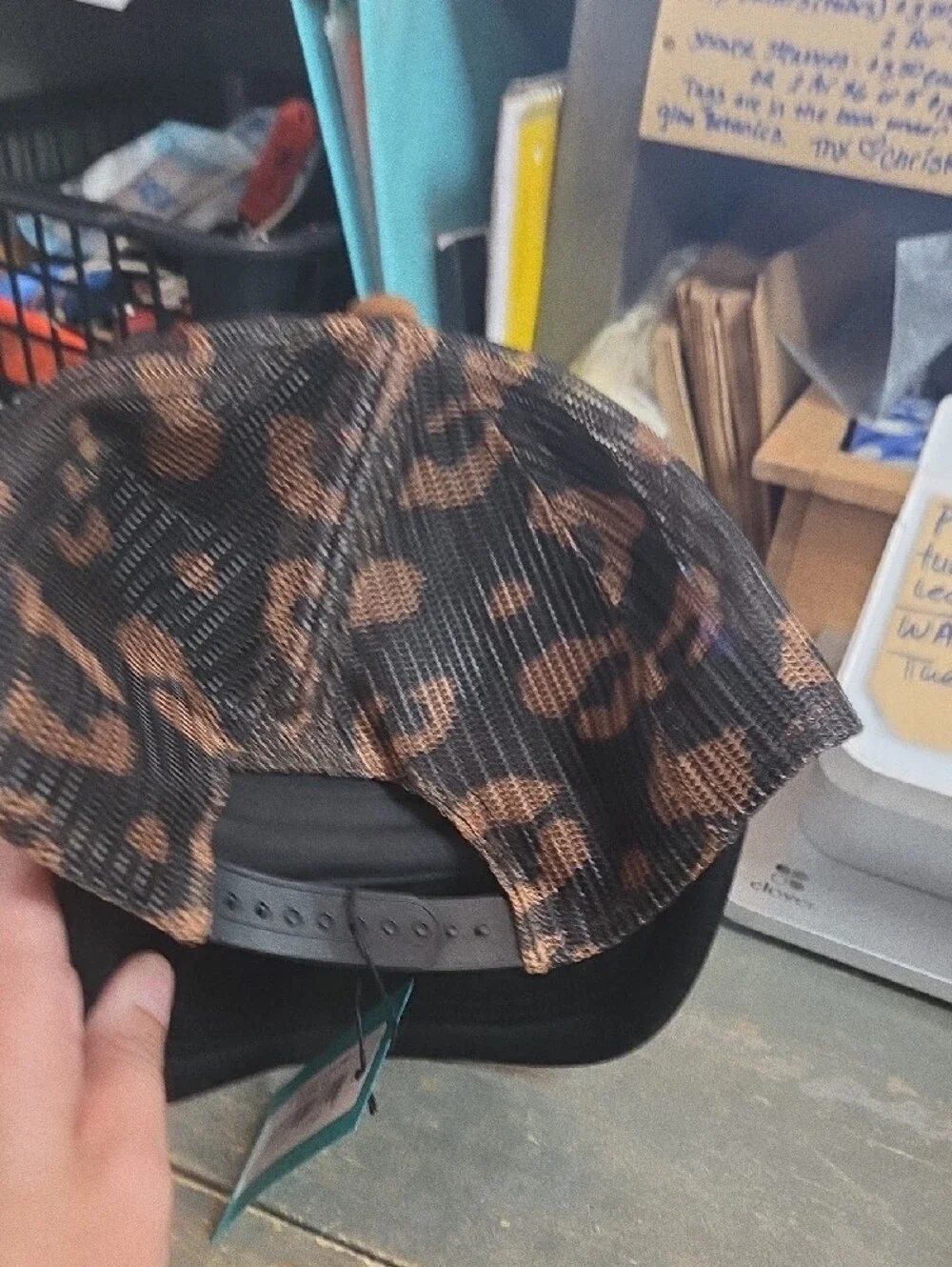Black 'Cowgirl Shit' Trucker Hat with Gold Embroidered Lettering